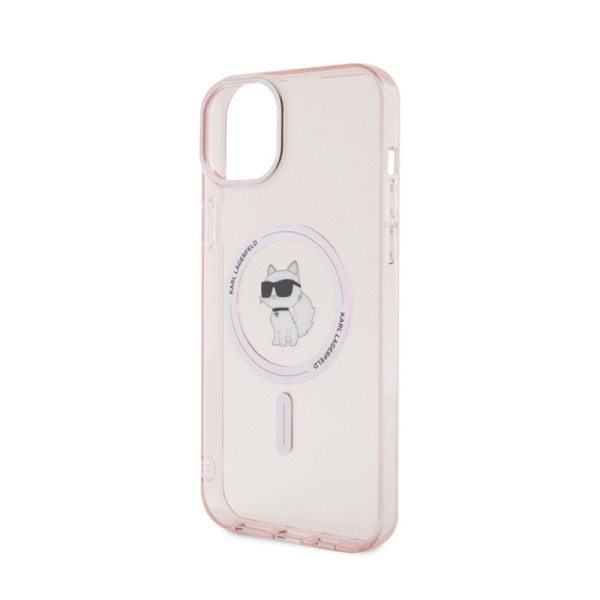 Etui Do iPhone 15 Plus Karl Lagerfeld Iml Choupette MagSafe Różowy