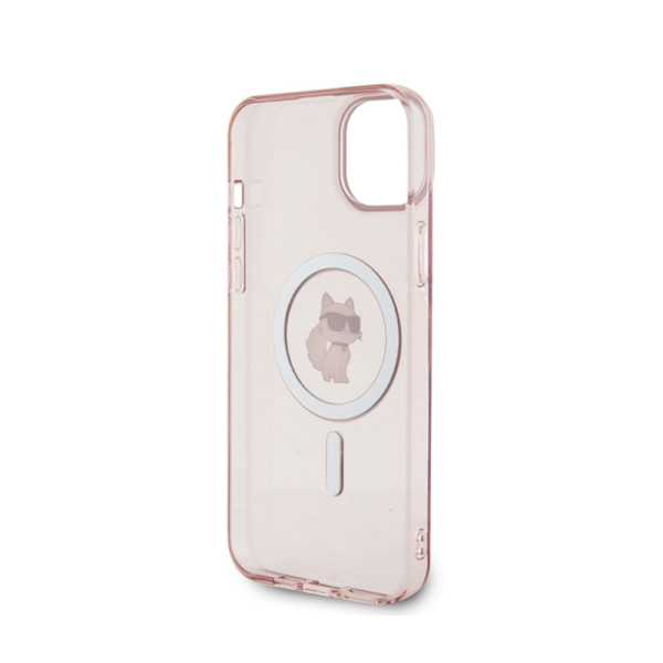 Etui Do iPhone 15 Plus Karl Lagerfeld Iml Choupette MagSafe Różowy