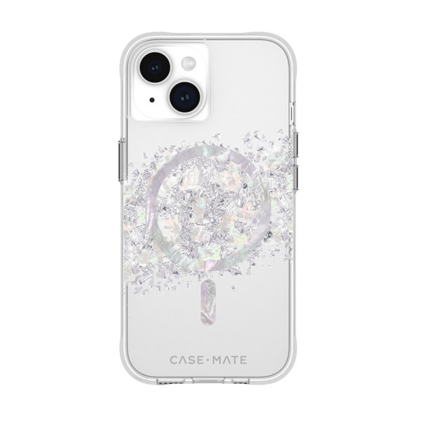 Etui Do iPhone 15 Zdobione Masą Perłową Case-Mate Karat MagSafe Przezroczysty