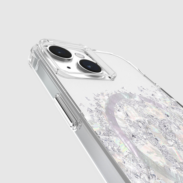 Etui Do iPhone 15 Zdobione Masą Perłową Case-Mate Karat MagSafe Przezroczysty