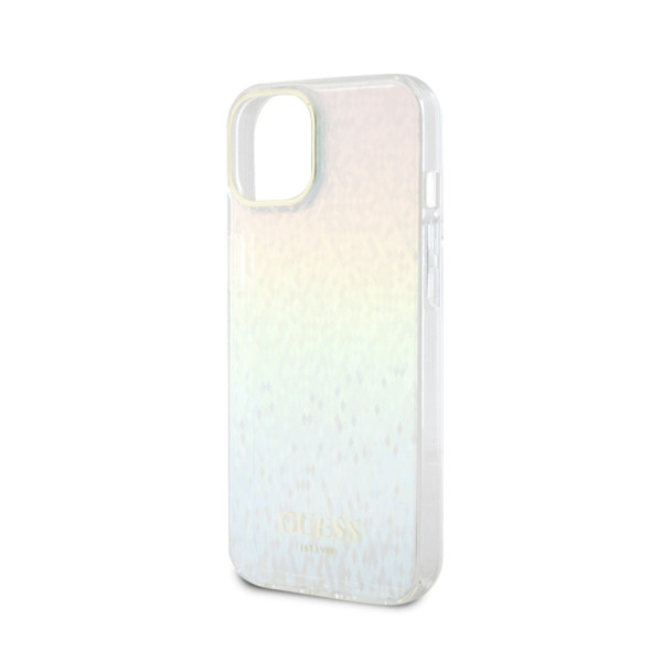 Etui Do iPhone 15 Guess Iml Faceted Mirror Disco Iridescent Przezroczysty