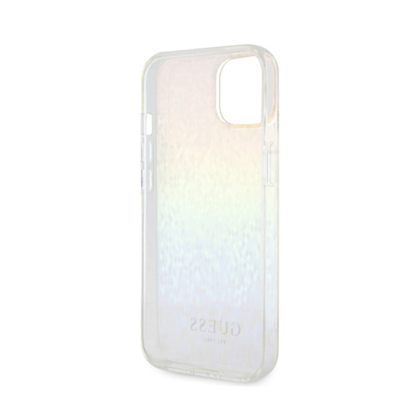 Etui Do iPhone 15 Guess Iml Faceted Mirror Disco Iridescent Przezroczysty