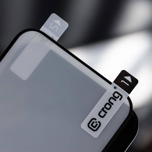 Szkło Hybrydowe Niepękające 9H Na Cały Ekran iPhone 14 Pro Crong 7D Nano Flexible Glass