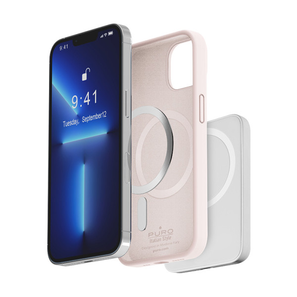 Etui Do iPhone 14 Pro Max MagSafe Puro Icon Mag Różowy