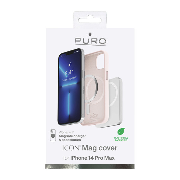 Etui Do iPhone 14 Pro Max MagSafe Puro Icon Mag Różowy