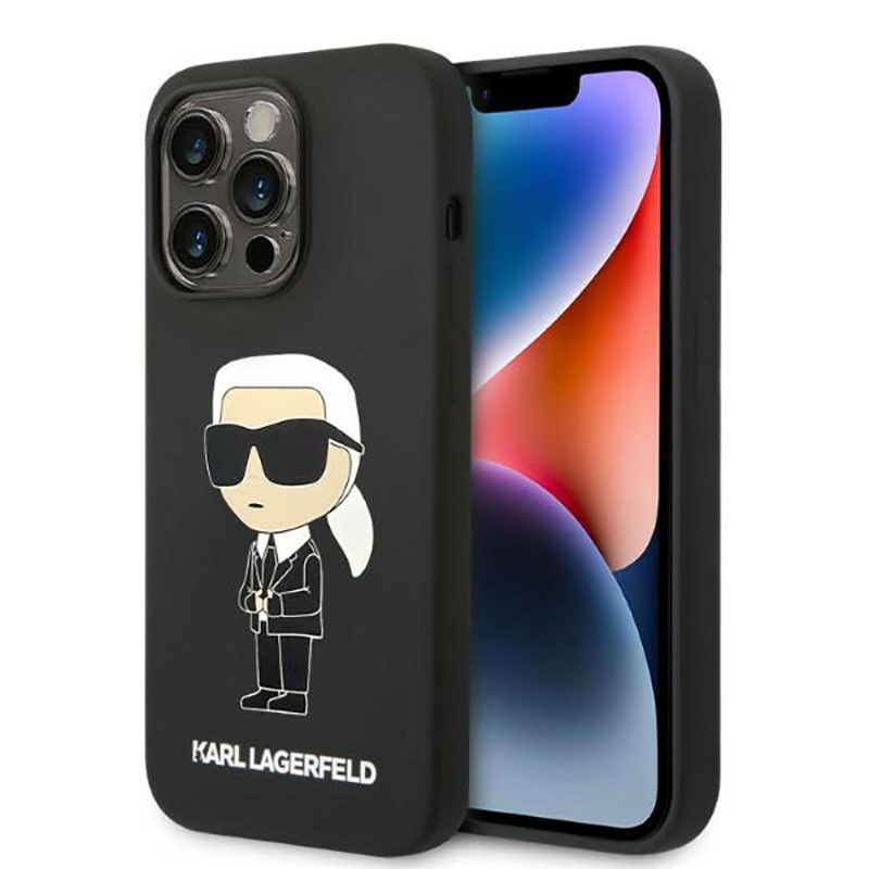 Etui Do iPhone 14 Pro Max Karl Lagerfeld Silicone NFT Ikonik MagSafe Czarny