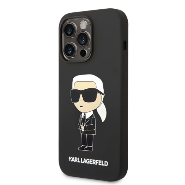 Etui Do iPhone 14 Pro Max Karl Lagerfeld Silicone NFT Ikonik MagSafe Czarny