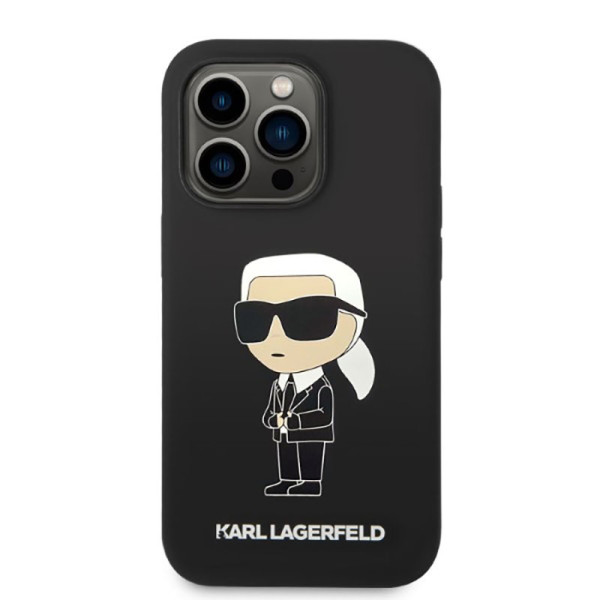 Etui Do iPhone 14 Pro Max Karl Lagerfeld Silicone NFT Ikonik MagSafe Czarny