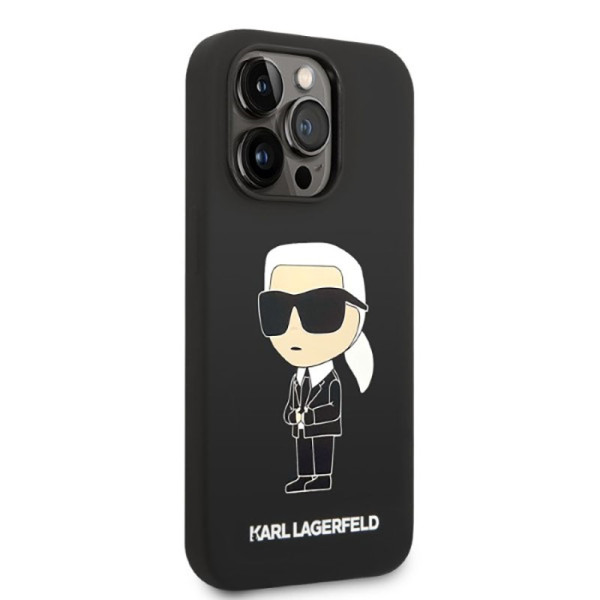Etui Do iPhone 14 Pro Max Karl Lagerfeld Silicone NFT Ikonik MagSafe Czarny