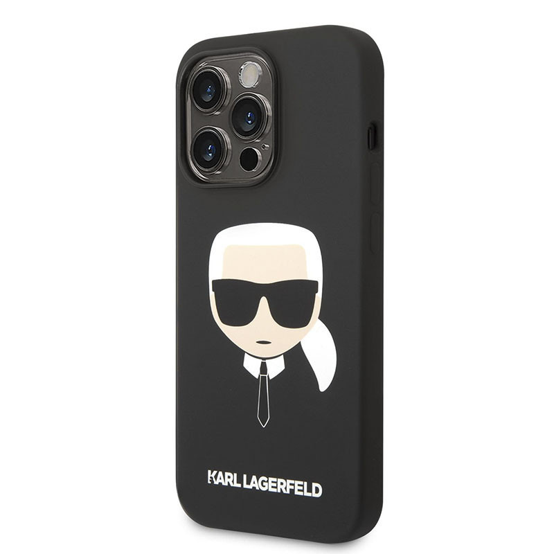 Etui Do iPhone 14 Pro Max Karl Lagerfeld Silicone Ikonik Karl`S Head MagSafe Czarny