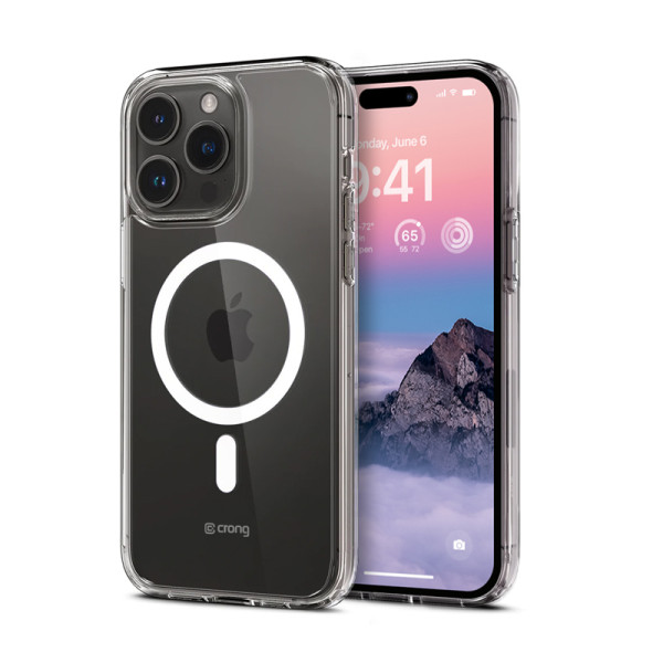 Etui Do iPhone 14 Pro Max MagSafe Crong Clear Mag Cover Przezroczysty