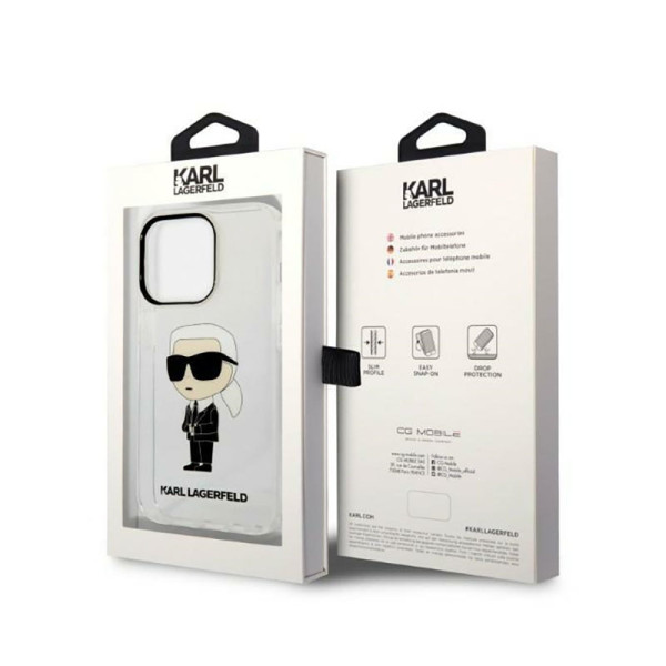 Etui Do iPhone 14 Pro Max Karl Lagerfeld Iml NFT Ikonik Przezroczysty