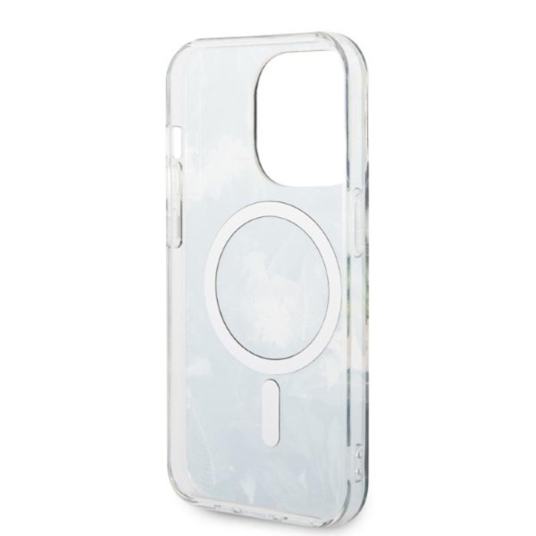 Zestaw Etui + Ładowarka MagSafe Do iPhone 14 Pro Max Guess Bundle Pack MagSafe Iml Jungle Zielony