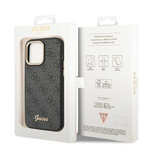 Etui Do iPhone 14 Pro Max Guess 4G Metal Camera Outline Case Czarny