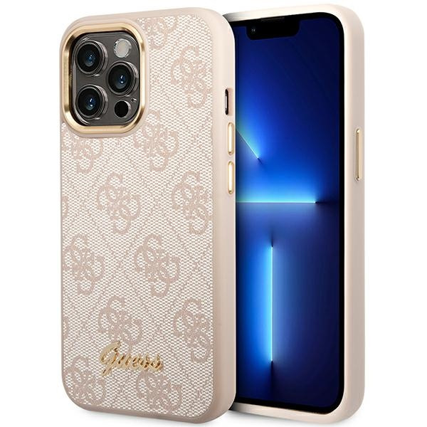 Etui Do iPhone 14 Pro Max Guess 4G Metal Camera Outline Case Różowy