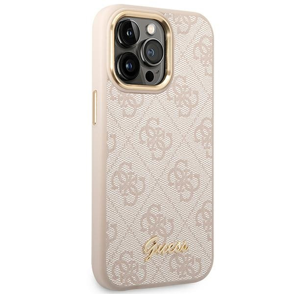 Etui Do iPhone 14 Pro Max Guess 4G Metal Camera Outline Case Różowy