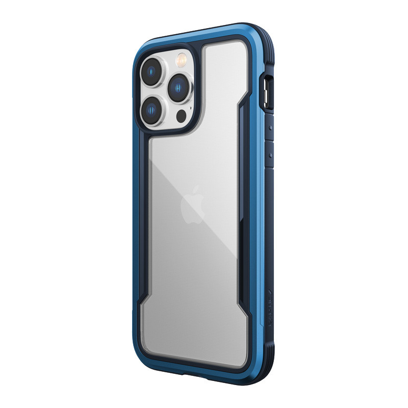 Etui Aluminiowe Do iPhone 14 Pro Max ( Drop-Tested 3M ) X-Doria Raptic Shield Niebieski