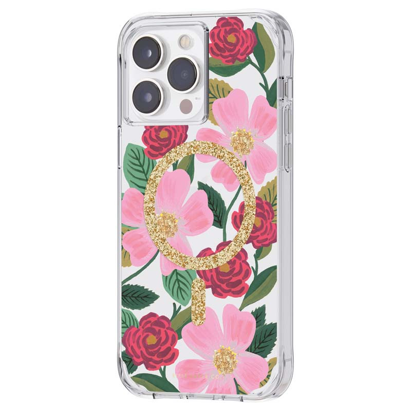 Etui Do iPhone 14 Pro Max Zdobione Złotem Rifle...
