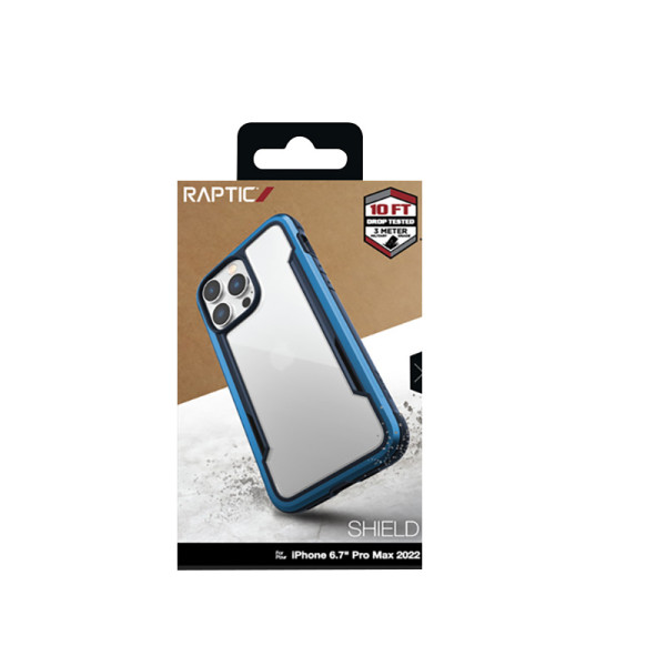 Etui Aluminiowe Do iPhone 14 Pro Max ( Drop-Tested 3M ) X-Doria Raptic Shield Niebieski