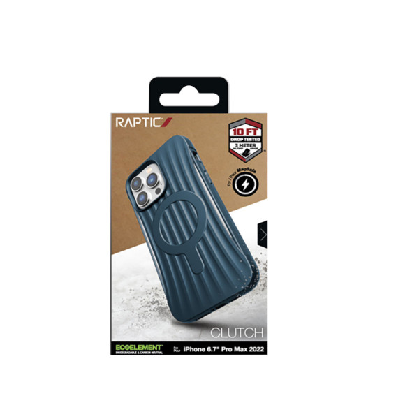 Etui Biodegradowalne Do iPhone 14 Pro Max ( Drop-Tested 3M ) X-Doria Raptic Clutch MagSafe Niebieski