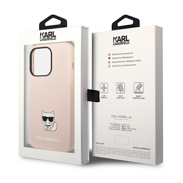 Etui Do iPhone 14 Pro Max Karl Lagerfeld Choupette Body Rózowy