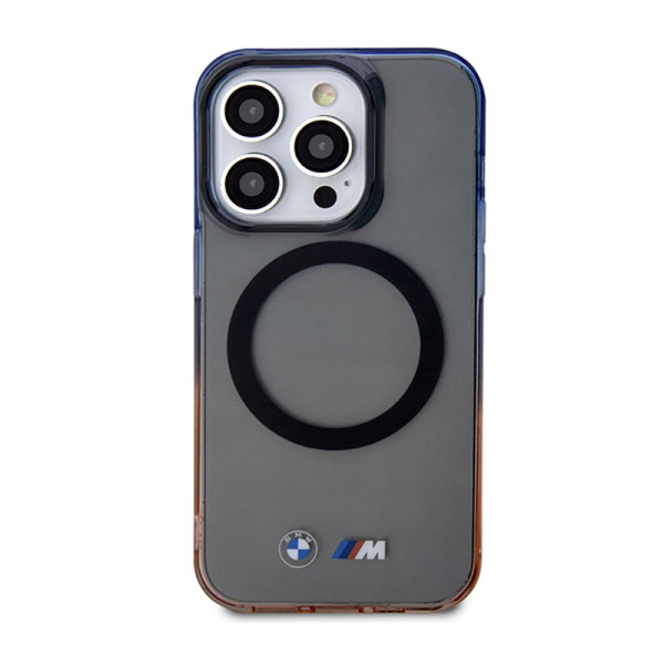 Etui Do iPhone 14 Pro Max BMW Gradient Bumper MagSafe Szary