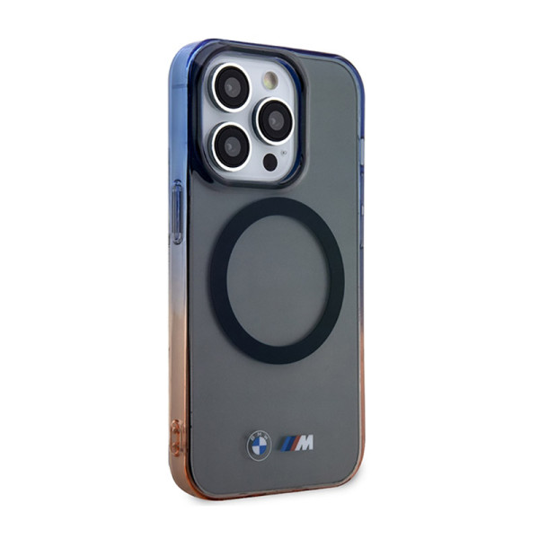 Etui Do iPhone 14 Pro Max BMW Gradient Bumper MagSafe Szary