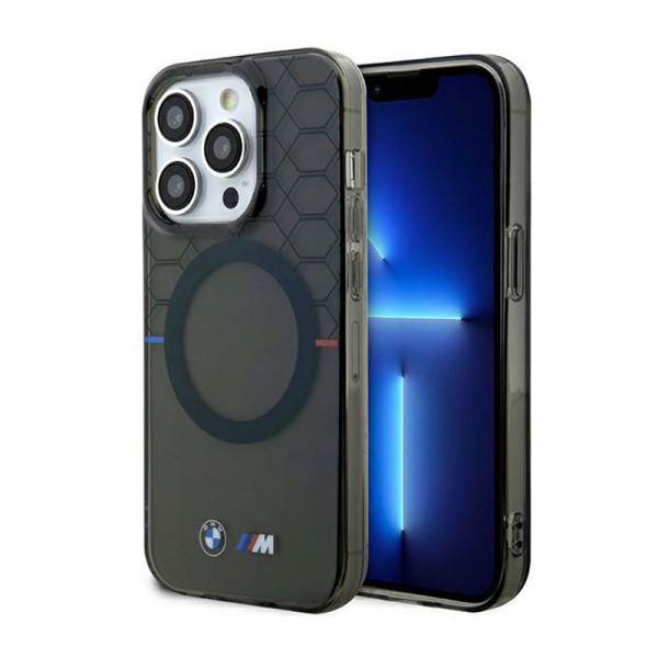 Etui Do iPhone 14 Pro Max BMW Pattern MagSafe Szary