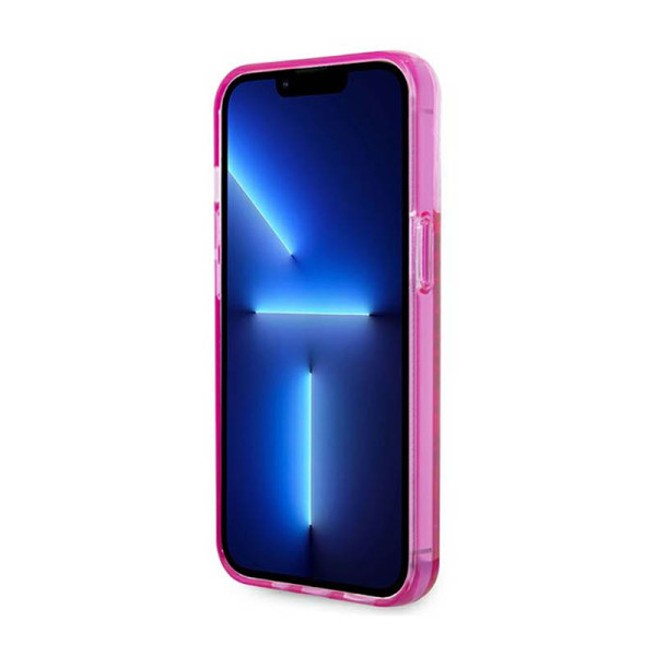 Etui Do iPhone 14 Pro Max Karl Lagerfeld Liquid Glitter Translucent Elongated Logo Case Różowy