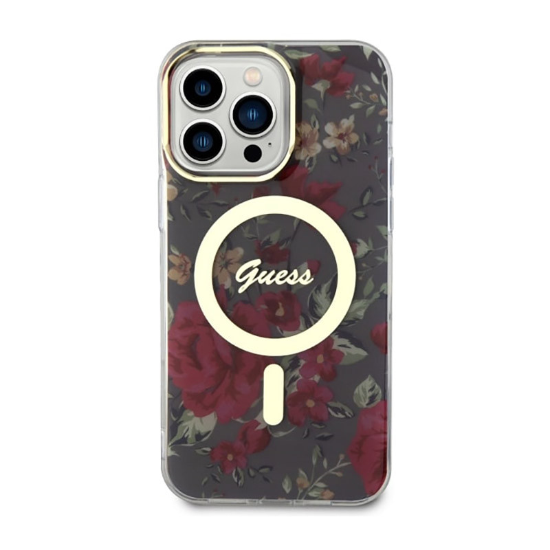 Etui Do iPhone 14 Pro Max Guess Flower MagSafe...