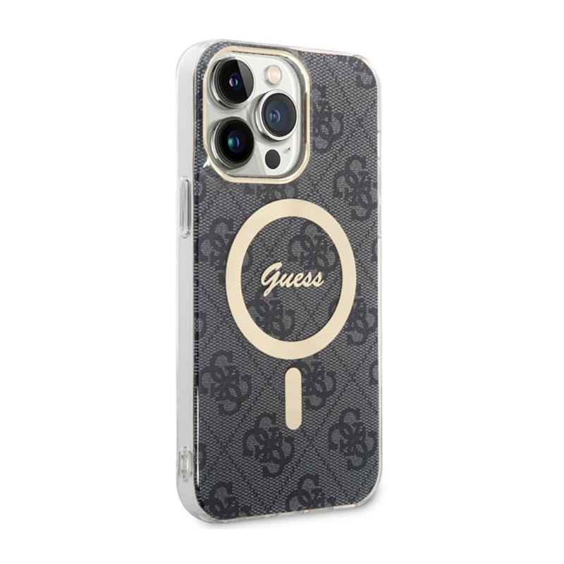 Etui Do iPhone 14 Pro Max Guess 4G MagSafe Czarny