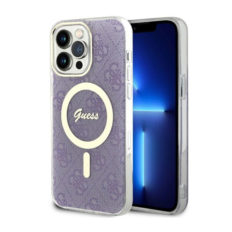 Etui Do iPhone 14 Pro Max Guess 4G MagSafe Fioletowy