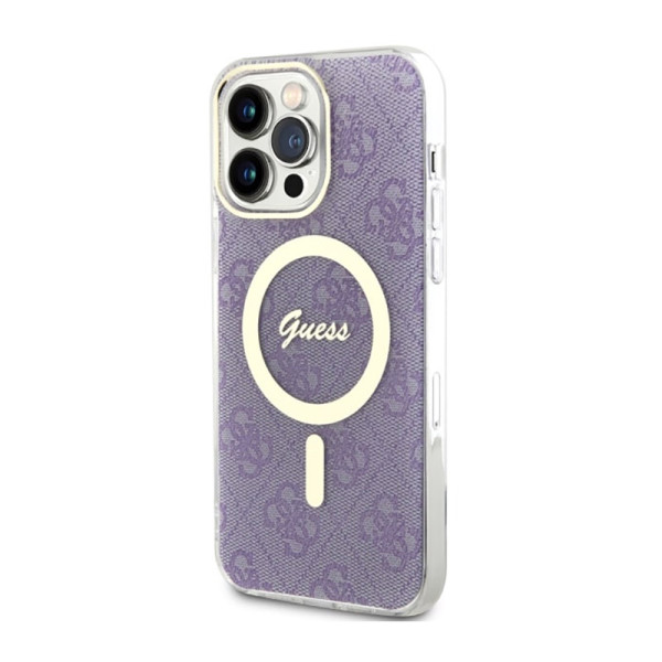 Etui Do iPhone 14 Pro Max Guess 4G MagSafe Fioletowy
