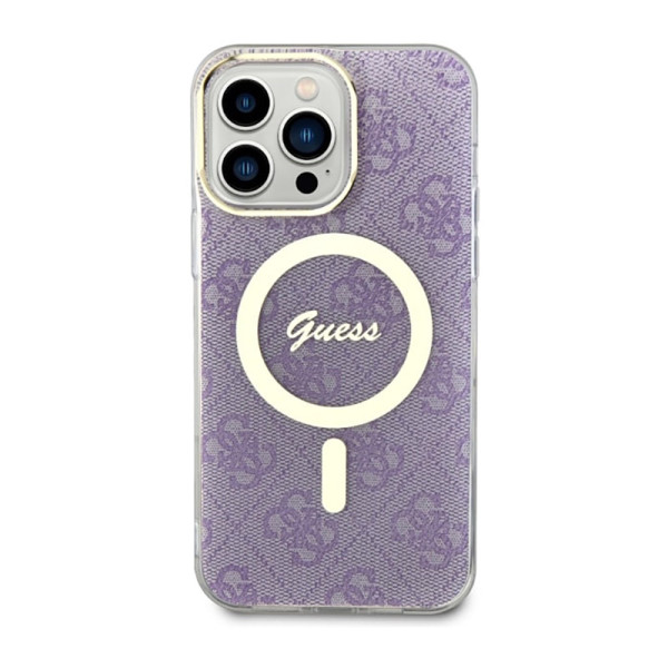 Etui Do iPhone 14 Pro Max Guess 4G MagSafe Fioletowy