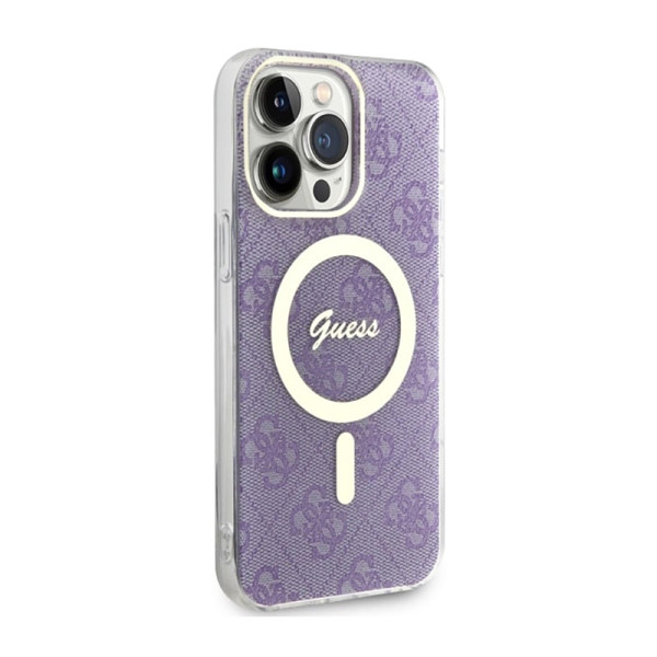Etui Do iPhone 14 Pro Max Guess 4G MagSafe Fioletowy