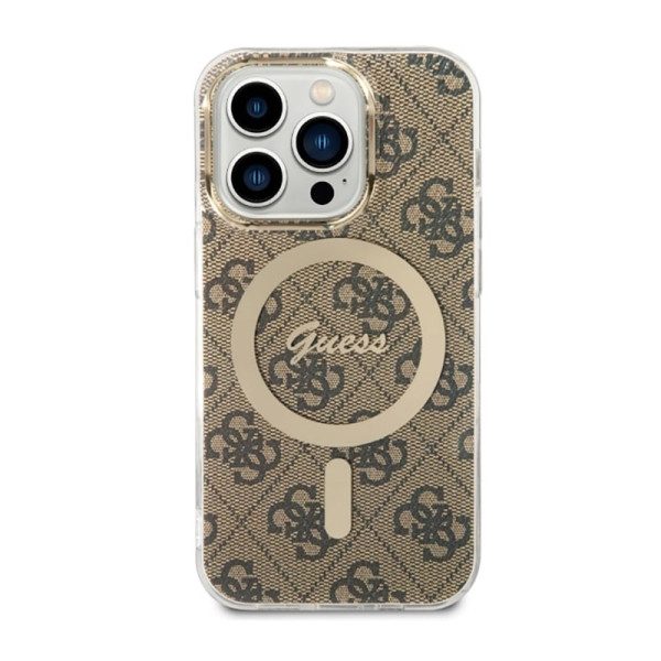 Etui Do iPhone 14 Pro Max Guess 4G MagSafe Brązowy