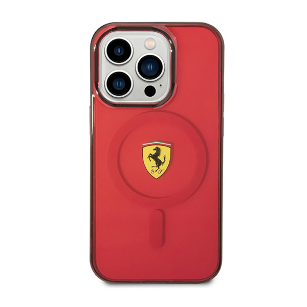 Etui Do iPhone 14 Pro Max Ferrari Translucent MagSafe Czerwony