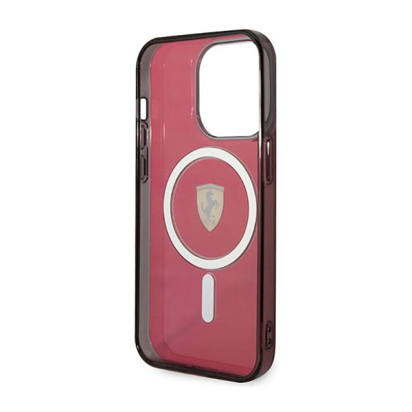 Etui Do iPhone 14 Pro Max Ferrari Translucent MagSafe Czerwony