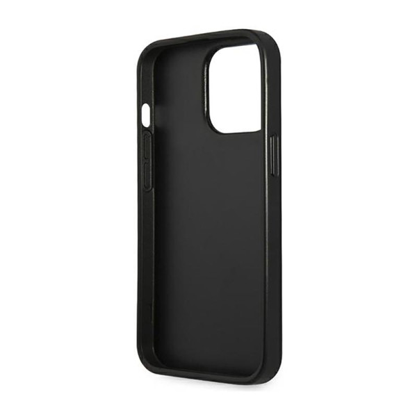 Etui Do iPhone 14 Pro Max Guess Saffiano Triangle Logo Case Srebrny