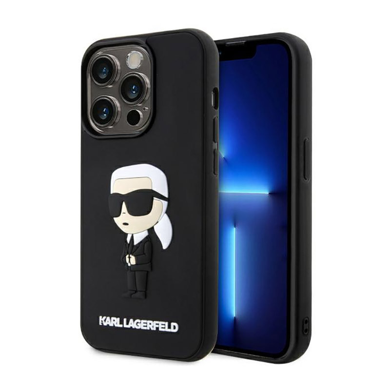Etui Do iPhone 14 Pro Max Karl Lagerfeld 3D Rubber NFT Ikonik Czarny