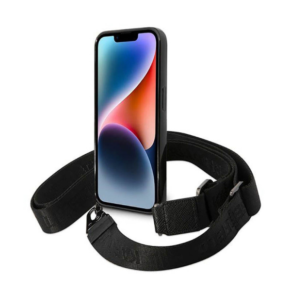 Etui Do iPhone 14 Pro Max Karl Lagerfeld Color Stripes Strap Różowy