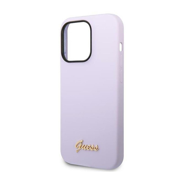 Etui Do iPhone 14 Pro Max Guess Silicone Vintage Fioletowy
