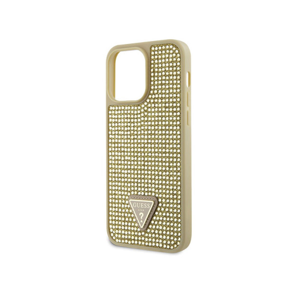 Etui Do iPhone 14 Pro Max Guess Rhinestone Triangle Złoty