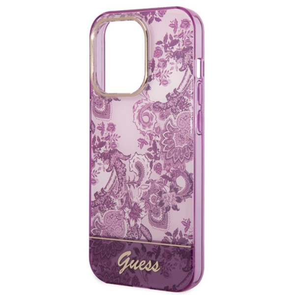 Etui Do iPhone 14 Pro Max Guess Porcelain Collection Różowy