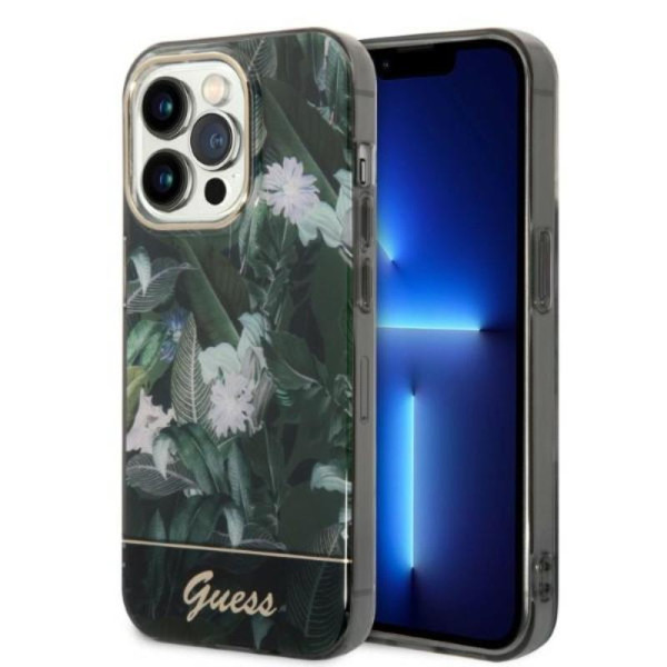 Etui Do iPhone 14 Pro Max Guess Jungle Case Zielony