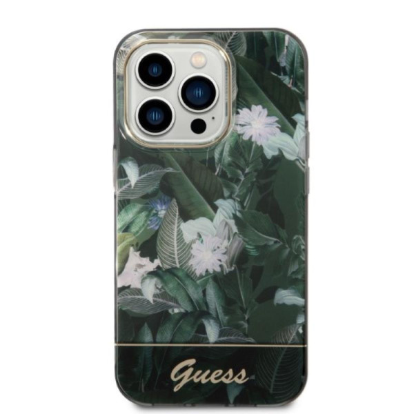 Etui Do iPhone 14 Pro Max Guess Jungle Case Zielony