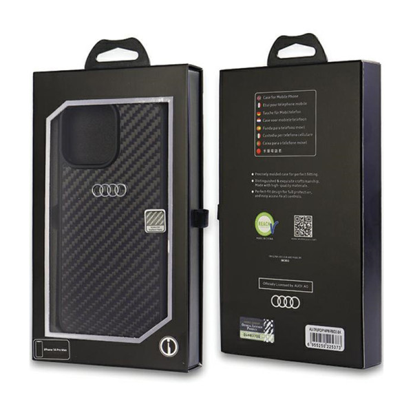 Etui Do iPhone 14 Pro Max Audi Carbon Fiber Czarny