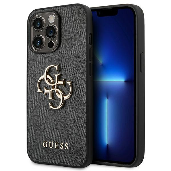Etui Do iPhone 14 Pro Guess 4G Big Metal Logo Szary