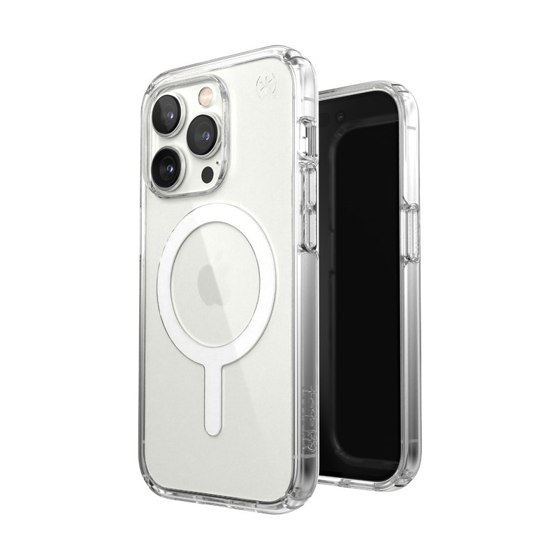Etui Do iPhone 14 Pro Z Powłoką Microban Speck Presidio Perfect-Clear + MagSafe Przezroczysty