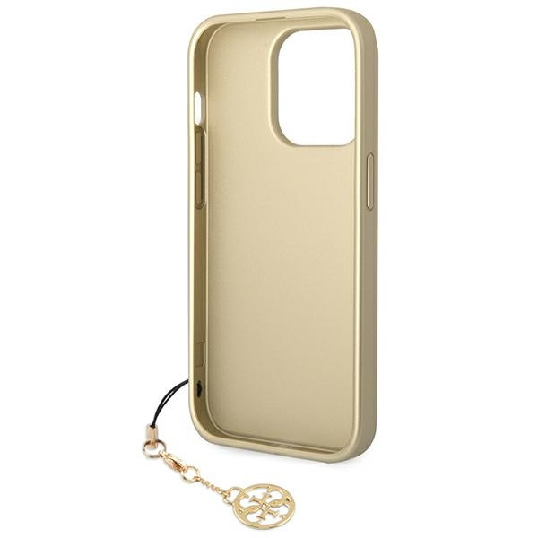 Etui Do iPhone 14 Pro Guess 4G Charms Collection Brązowy